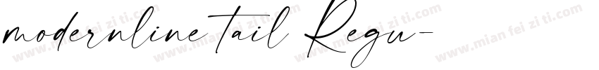 modernline tail Regu字体转换